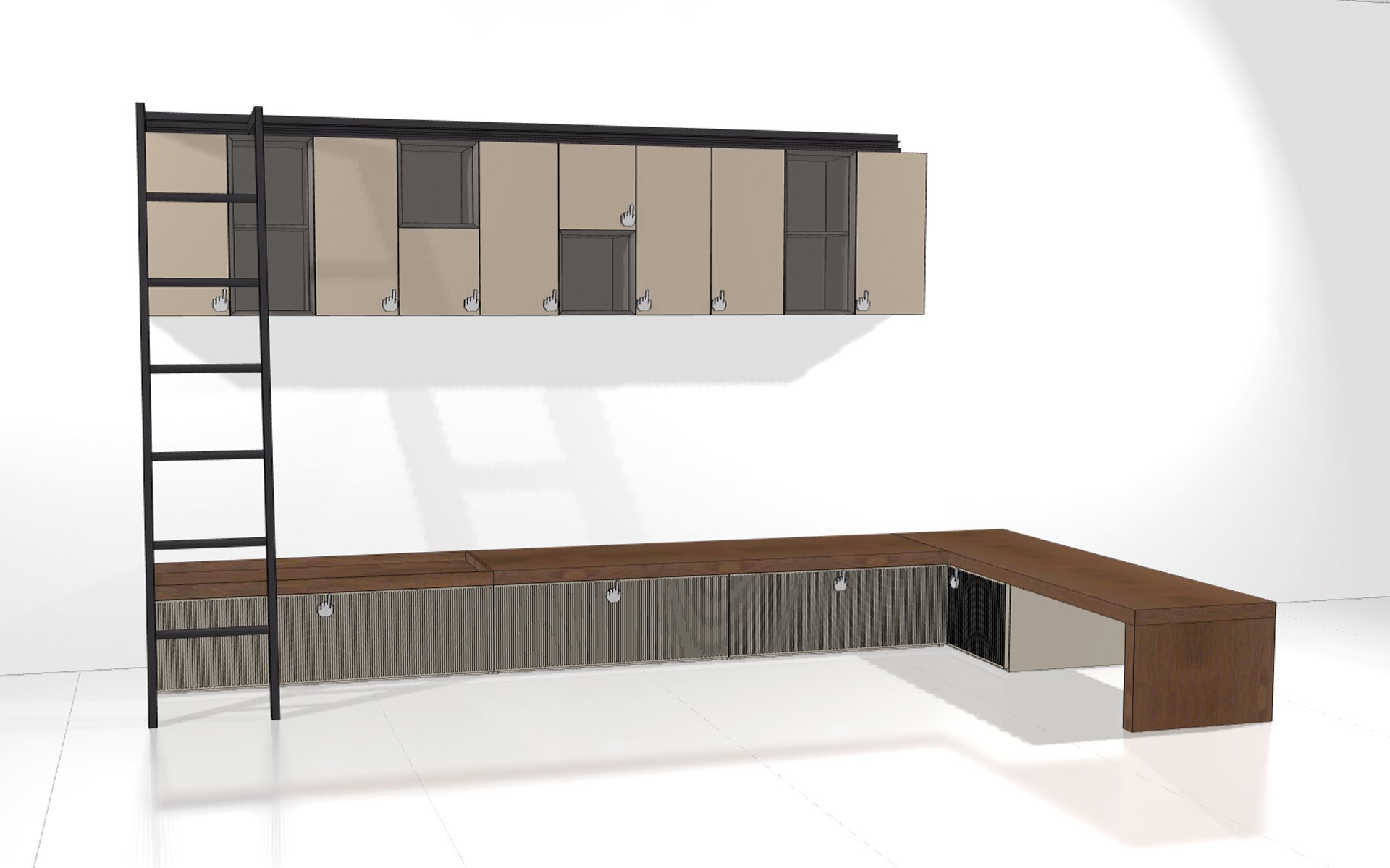 Wandkasten BedHabits Bookliving zij